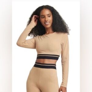 JoyLab Women's Cropped Fit Long Sleeve Tee - size L